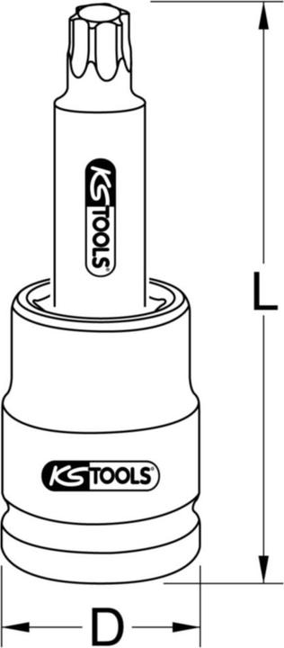 Actual product image KS Tools 3/4" power bit socket Torx