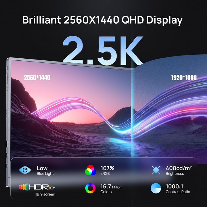 Image du produit Arzopa Portable Monitor Z3FC 16,1' 2,5K 180 Hz (2560 x 1440 pixels, 16.10")