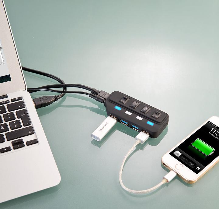 Produktbild Xystec Aktiver USB-3.0-Hub (USB-A, 4 Ports)