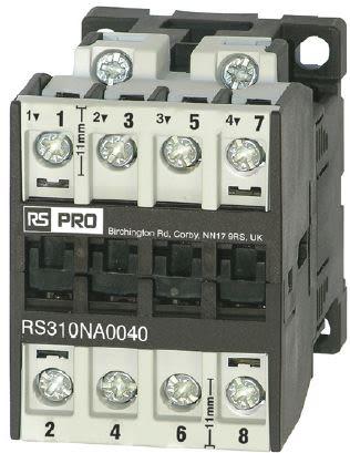 RS PRO Contacteur de puissance 230 V bobine, 3 400 V / 22 A 11 kW