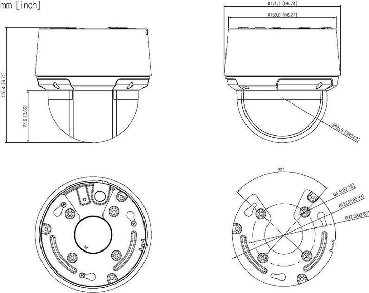 Actual product image Dahua 4MP 25x Starlight IR WizSense Netvaerk PTZ Dome camera, SD4A425DB-HNY (2560 x 1440 Pixels)