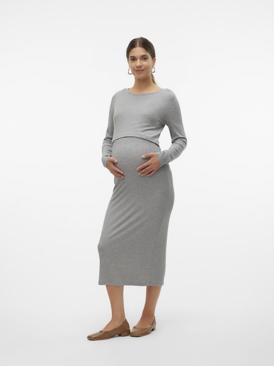Actual product image Mamalicious Tight fit round neck midi dress dress (L)