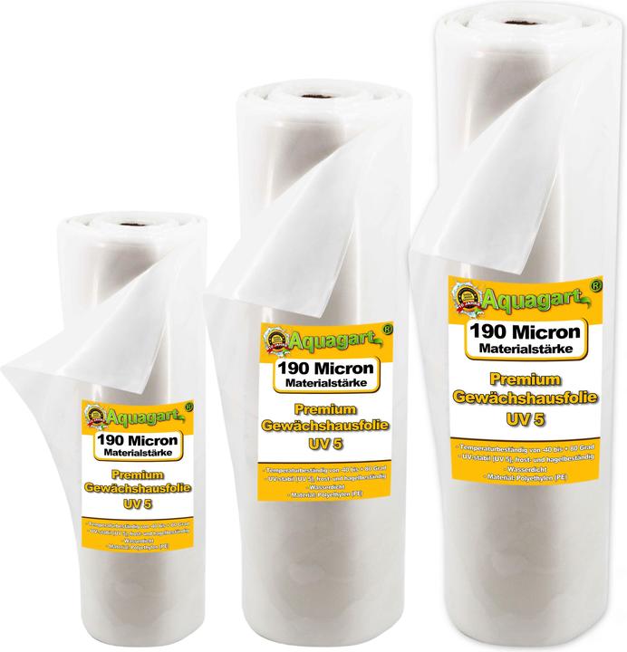 Actual product image Aquagart 18m Gartenfolie Gewächshausfolie UV 5 Frühbeetfolie Treibhausfolie 4m breit