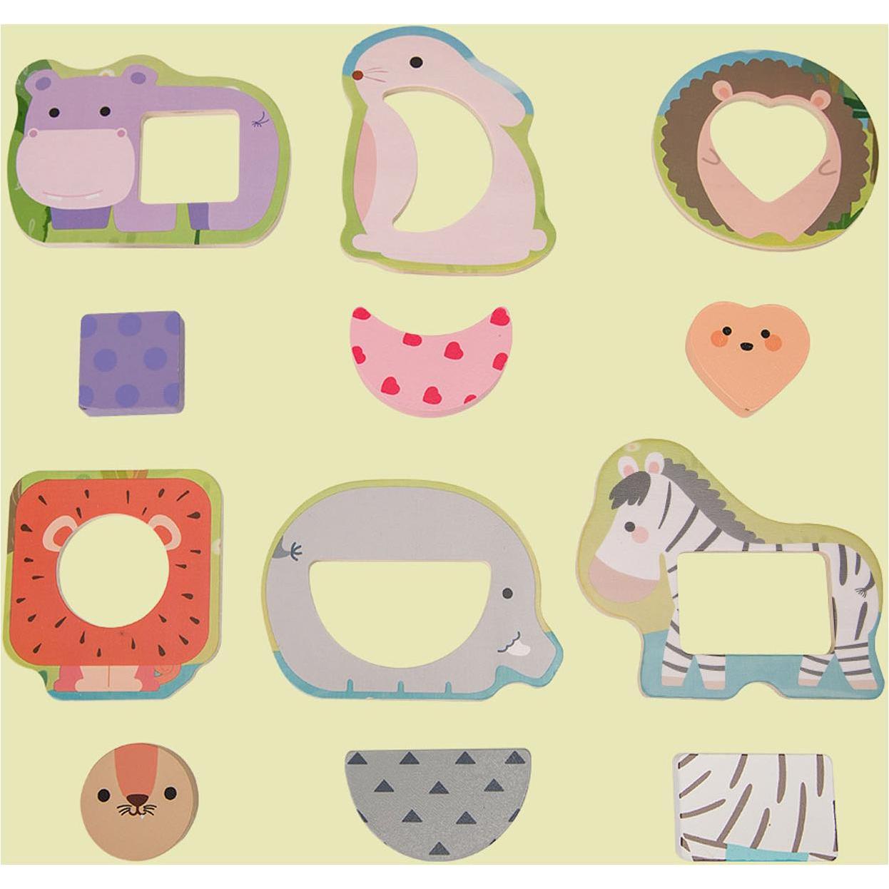 Thumbnail - Classic World Holzpuzzle Wilde Tiere, 13tlg. (13 Teile)