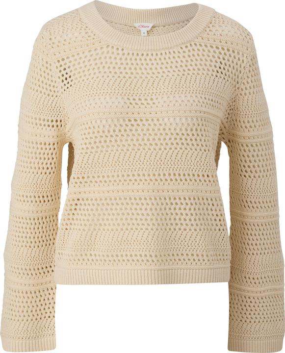 Actual product image s.Oliver Strickpullover Pullover im Relaxed-Fit mit Ajour-Muster (44)