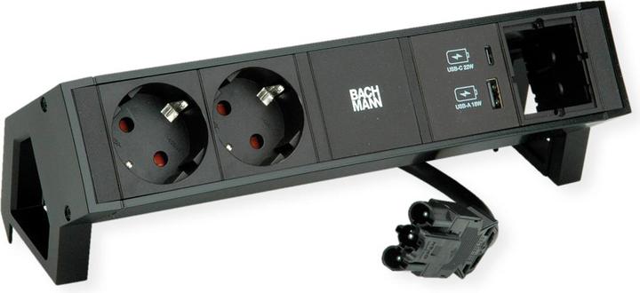 Actual product image Bachmann DESK2 2xCEE7/3 1xUSB A&C 22W (2 x, GST18, 0.20 m)
