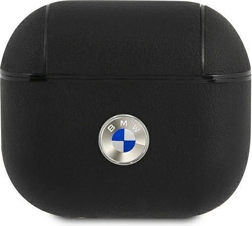 BMW BMA3SSLBK AirPods 3 cover czarny/black Geniune Leather Silver Logo (Kopfhörer Tasche)