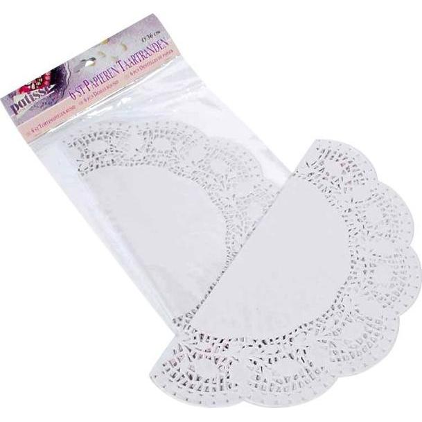 Patisse Tortenspitzen Papier 6Stück, Cake Design Utensilien, Weiss