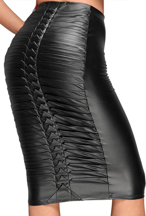 Produktbild Noir Handmade Wetlook skirt with handmade pleats (L)