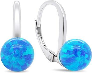 Actual product image Brilio Silver - Fashion silver earrings with synthetic opals EA414WB