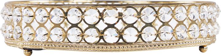 Produktbild Beliani Dekotablett Glas / Eisen Spiegeleffekt ø 25 cm gold VATAN
