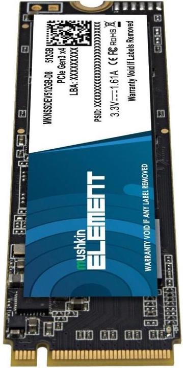 Produktbild Mushkin SSD Element M.2 512GB PCIe Gen3x4 NVME (512 GB, M.2 2280)