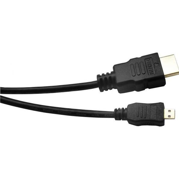 Exertis Connect Micro HDMI Kabel, High Speed mit Ethernet, vergoldet, HDMI St. A / HDMI Micro St. D, 5,0 m Anschluss (5 ...