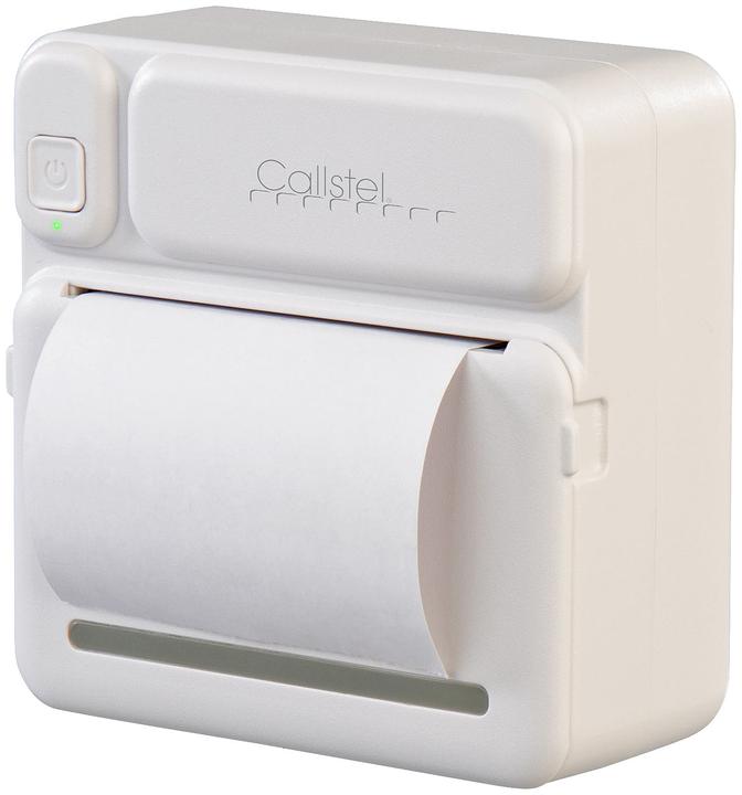 Produktbild Callstel Mobiler Akku-Mini-Foto-/Etiketten-Thermodrucker, App, 200 dpi, BT 5.1 (Schwarz-Weiss)