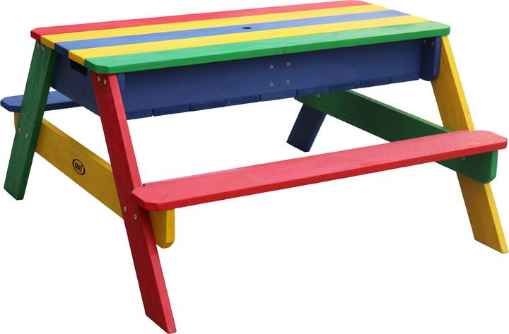 Actual product image Axi Nick Sand & Water Picnic Table Rainbow - Parasol Rainbow