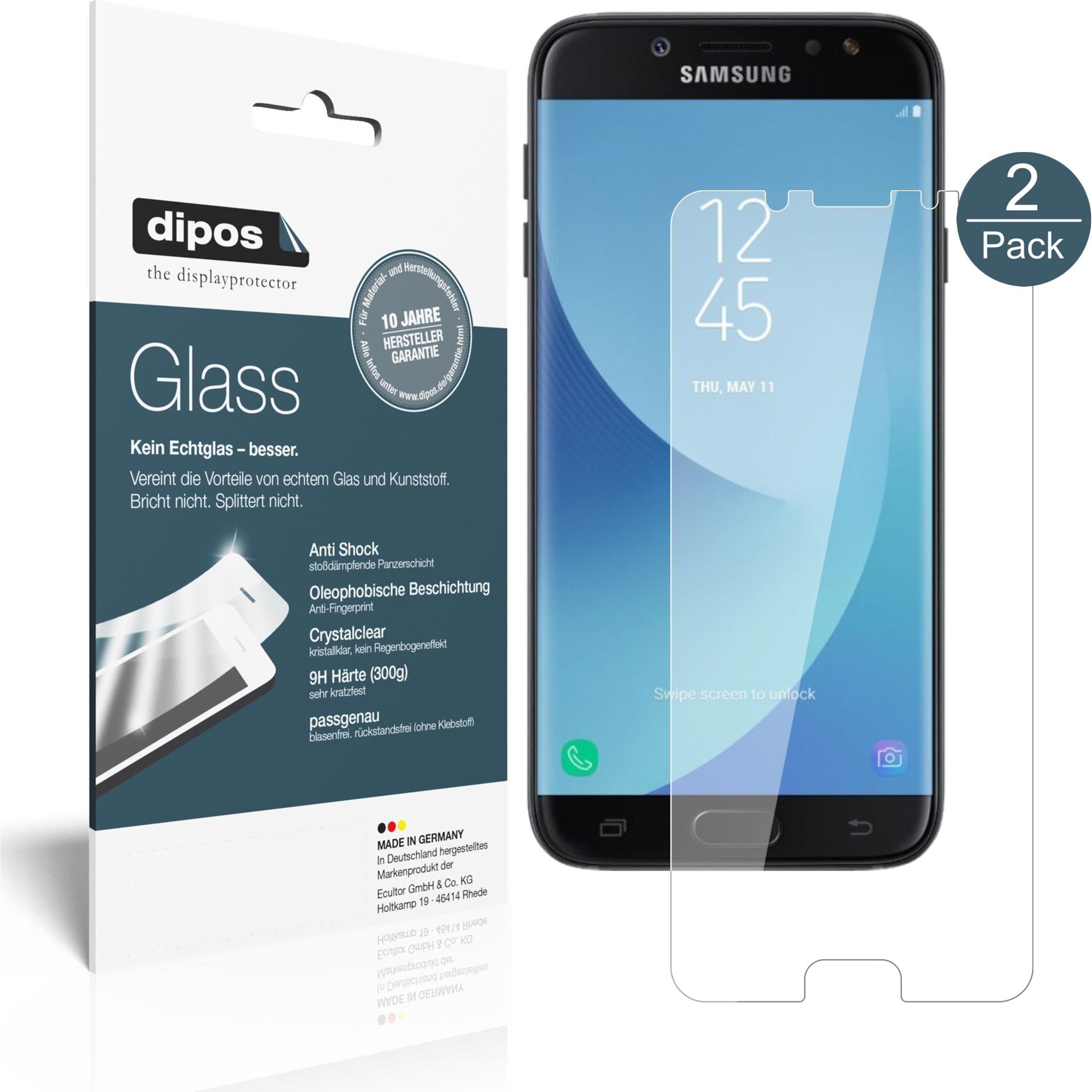 Dipos Displayschutz Anti-Shock (1 Stück, Samsung Galaxy J7 Pro), Smartphone Schutzfolie, Transparent