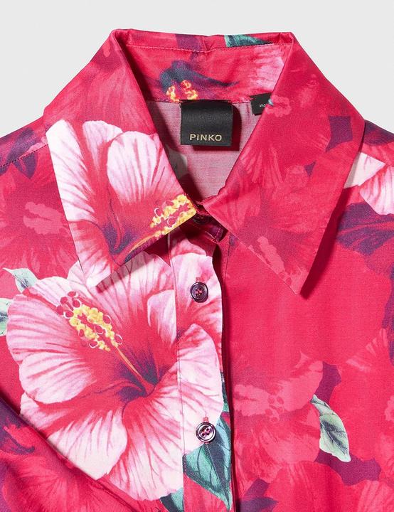 Image du produit Pinko Juron nouée imprimée satin fleuri décontractée (38)