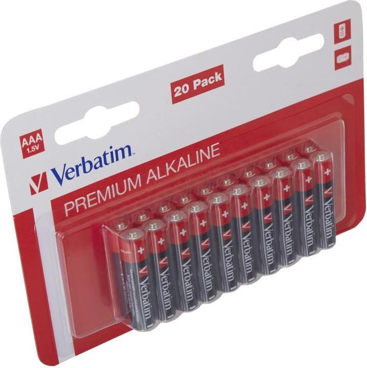 Immagine prodotto Verbatim Alcalino Premium (20 pz., AAA, 1300 mAh)