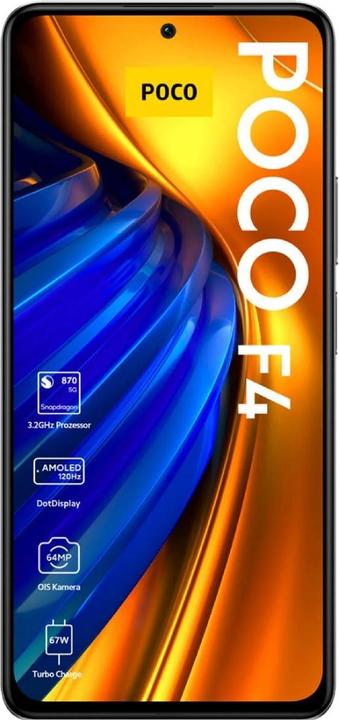 Image du produit Xiaomi Poco F4 (128 Go, Argent clair de lune, 6.67", Double SIM, 64 Mpx, 5G)