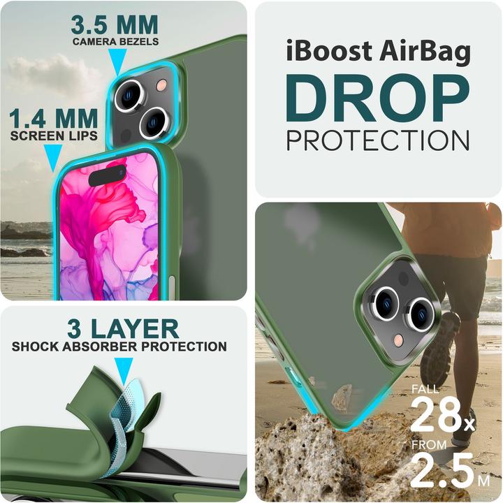 Produktbild Nalia Hybrid Hülle Matt Transparent Frosted (Apple iPhone 15 Plus)