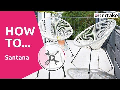 Actual product image tectake Santana (2 chairs, 1 table)