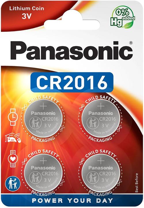 Image du produit Panasonic Lithium Power CR2016 (4 pcs, CR2016, 165 mAh)