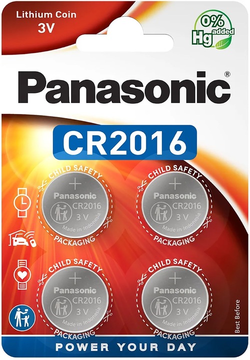 Produktbild Panasonic Lithium Power CR2016 (4 Stk., CR2016, 165 mAh)