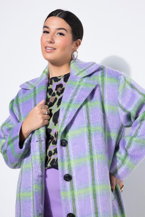 Actual product image Studio Untold Checked coat, oversized, lapel collar, long sleeve