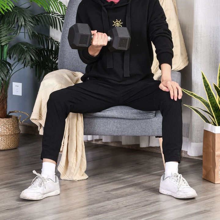 Image du produit Homcom Entraînement au poids des haltères, bras triceps et biceps, épaules, dos, poitrine (1 x 12.5 kg)