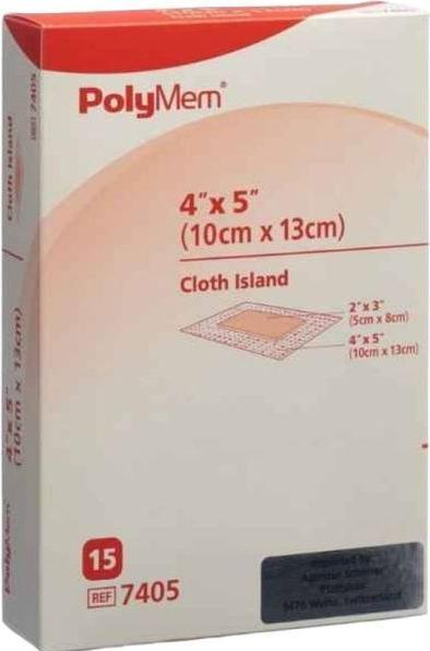 PolyMem Wundverband 10x13cm Adh vlies st 15 Stk (15x)