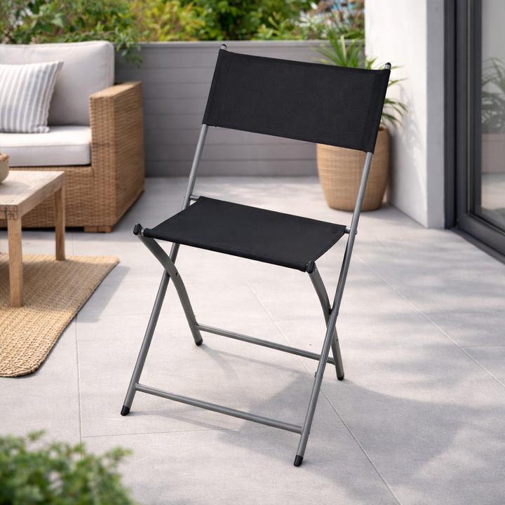 Actual product image Mojawo Garten Klappstuhl Gartenstuhl Campingstuhl Klappbar klappbar Anthrazit