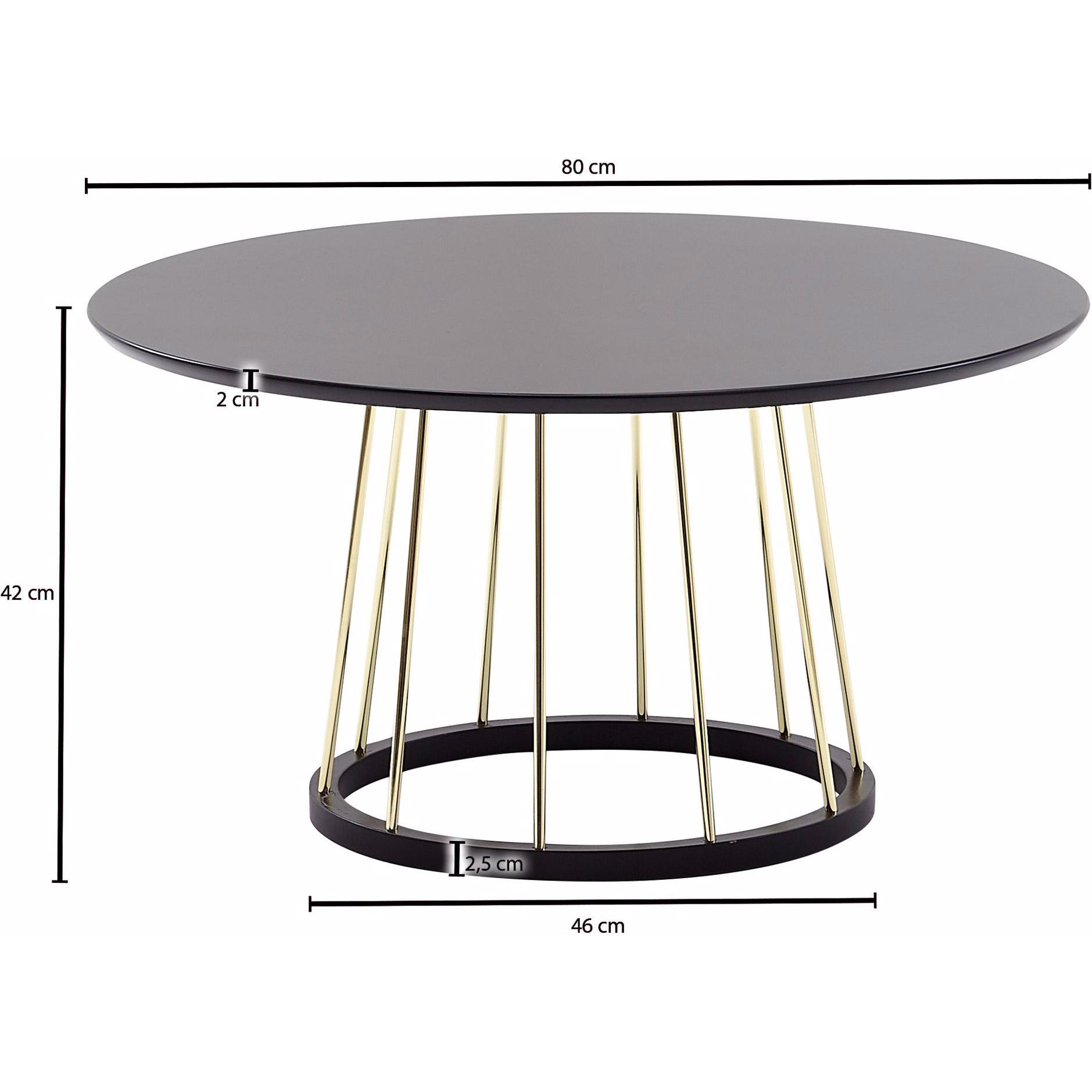 Thumbnail - Wohnling, Couchtisch + Beistelltisch, Anke (80 x 80 x 42 cm)