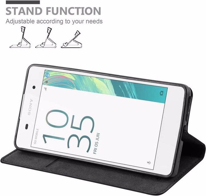 Actual product image Cadorabo Book Invisible Magnet Cover (Sony Xperia E5)