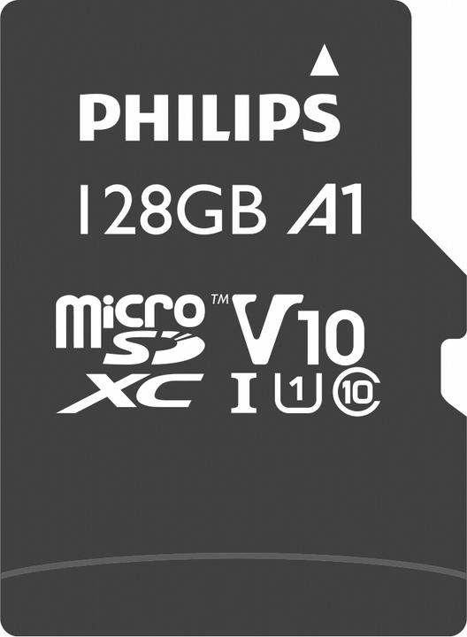 Image du produit Philips MicroSDXC Class 10 UHS-I U1 avec adaptateur (128 Go, microSDXC, U1, UHS-I)