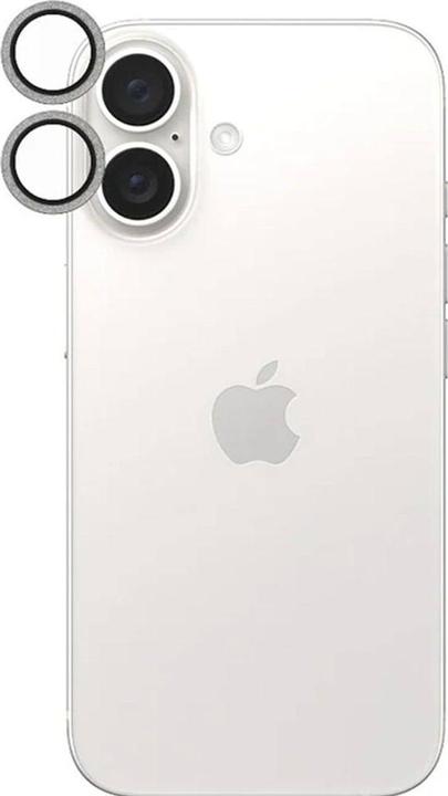Actual product image PanzerGlass SAFE. by ® Camera Lens Protector Glitter Silver iPhone '24 6.1" | 6.7" (1 pcs., Apple iPhone 16, Apple iPhone 16 Plus)