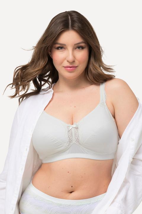Produktbild Ulla Popken Soft-BH, Spitzendetail, ohne Bügel, Cup C - E (100 C)