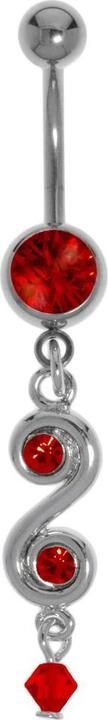 Produktbild Bijouteria Bauchpiercing (Messing rhodiniert, Kristall, Chirurgenstahl 316L, Acrylglas)