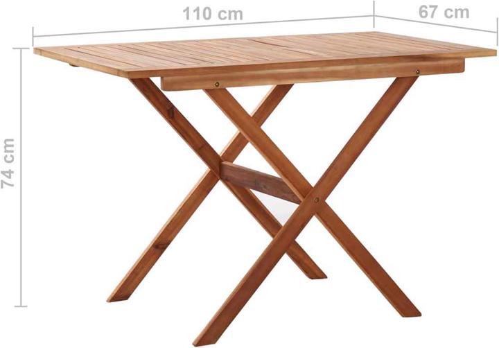 Produktbild vidaXL Gartentisch (110 x 67 x 74 cm)