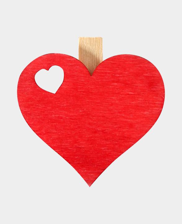 Immagine prodotto I Am Creative Clip a cuore in legno