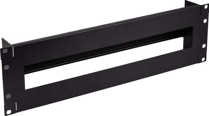 InLine 19" Schutzschalterleiste 3HE, mit Hutschiene, schwarz