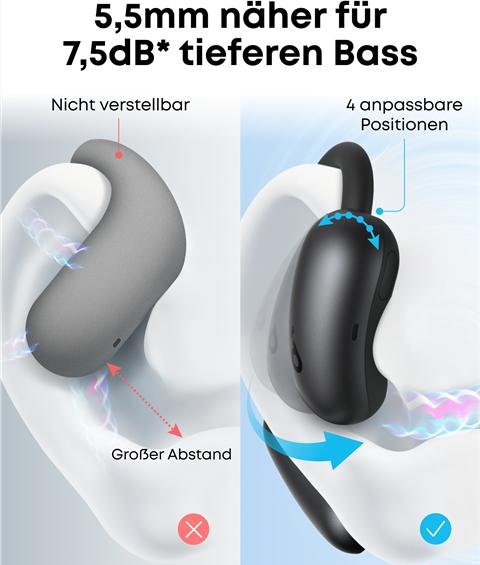 Actual product image Anker Soundcore AeroFit 2 AI black (10 h, Wireless)