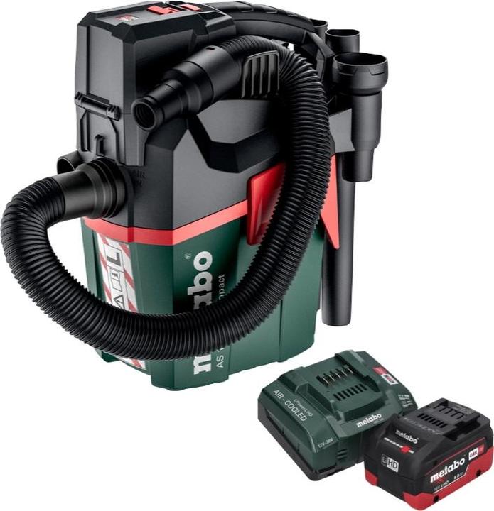 Produktbild Metabo AS 18 L PC Compact Akku Sauger 18 V 6 l IPX4 Staubklasse L Nass und Trocken + 1x Akku 8,0 Ah (Nass-Trockensauger)