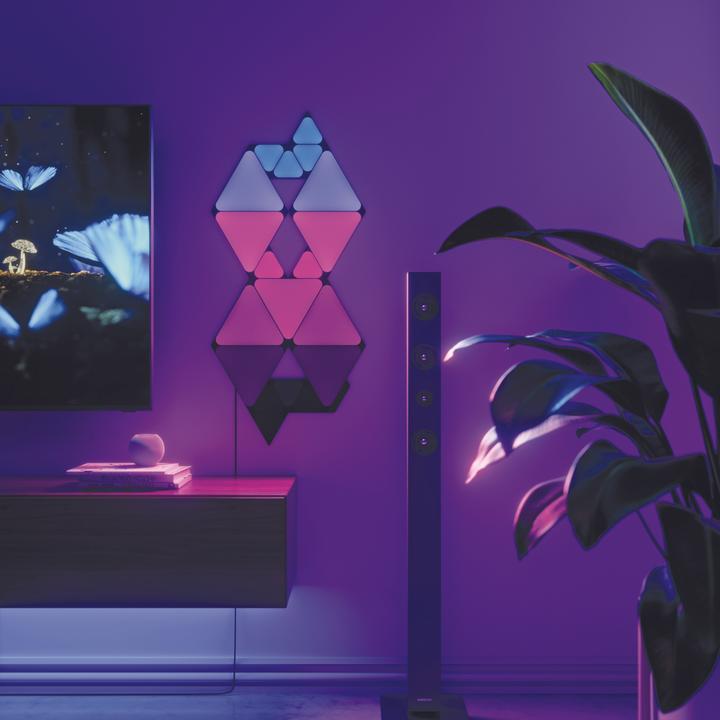 Actual product image Nanoleaf Shapes black mini Triangles exp. Pack 10 pk