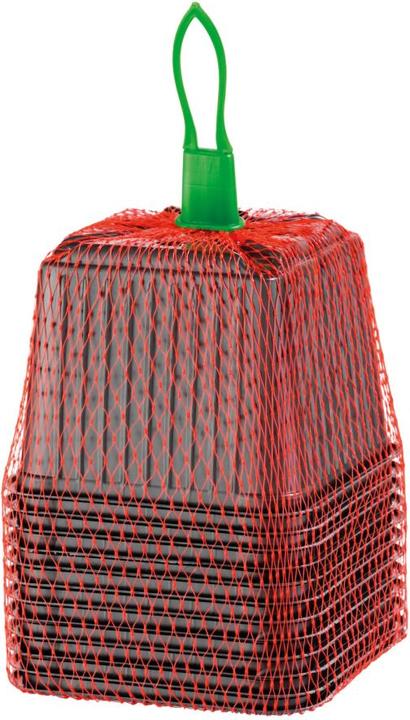 Actual product image Romberg 12 plastic pots 9 cm squared, black