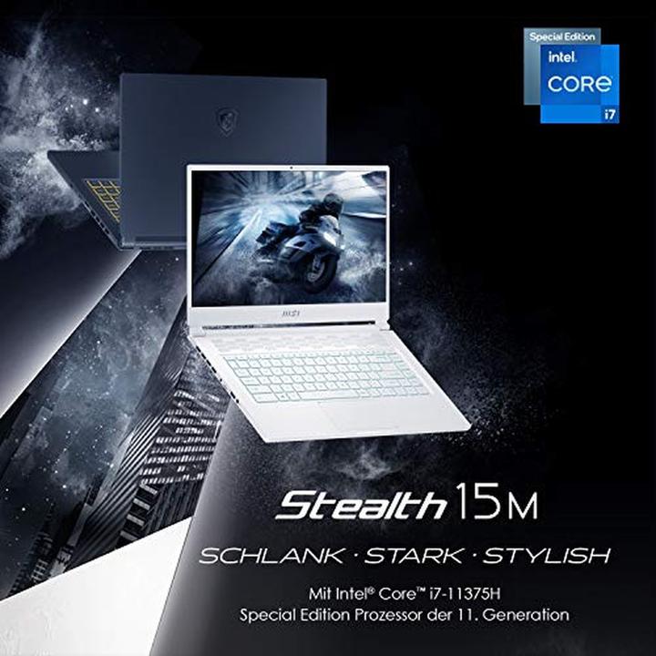 Produktbild MSI Stealth 15M (15.60", 1000 GB, 16 GB, DE, Intel Core i7-11375H SE)
