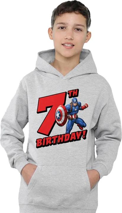 Image du produit Captain America - Sweat à capuche 7TH BIRTHDAY - Enfant (152, 158)
