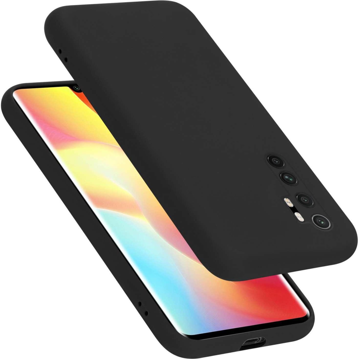 Cadorabo Hülle für Xiaomi Mi NOTE 10 LITE TPU im Liquid Case Design (Xiaomi Mi Note 10 Lite), Smartphone Hülle, Schwarz