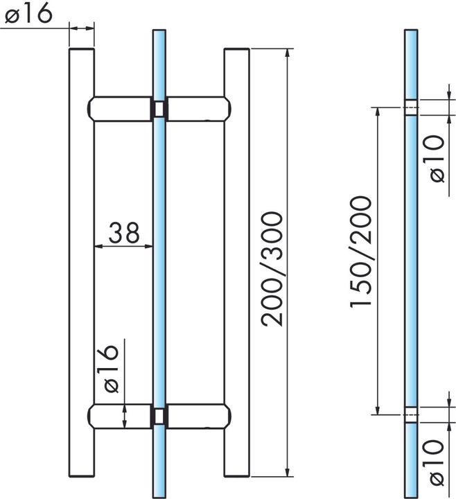 Produktbild Pauli+Sohn Glastürgriffe