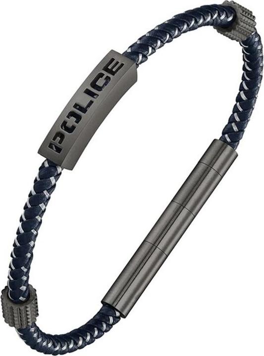 Immagine prodotto Police Elegante bracciale da uomo in pelle blu Assault PEAGB0034901 (Acciaio inossidabile)