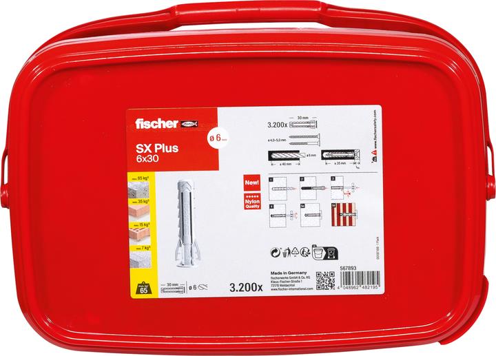 Actual product image Fischer 567893 - Expansion anchor - Autoclaved aerated concrete - Masonry brick - Concrete - Plasterboard (1 pcs.)